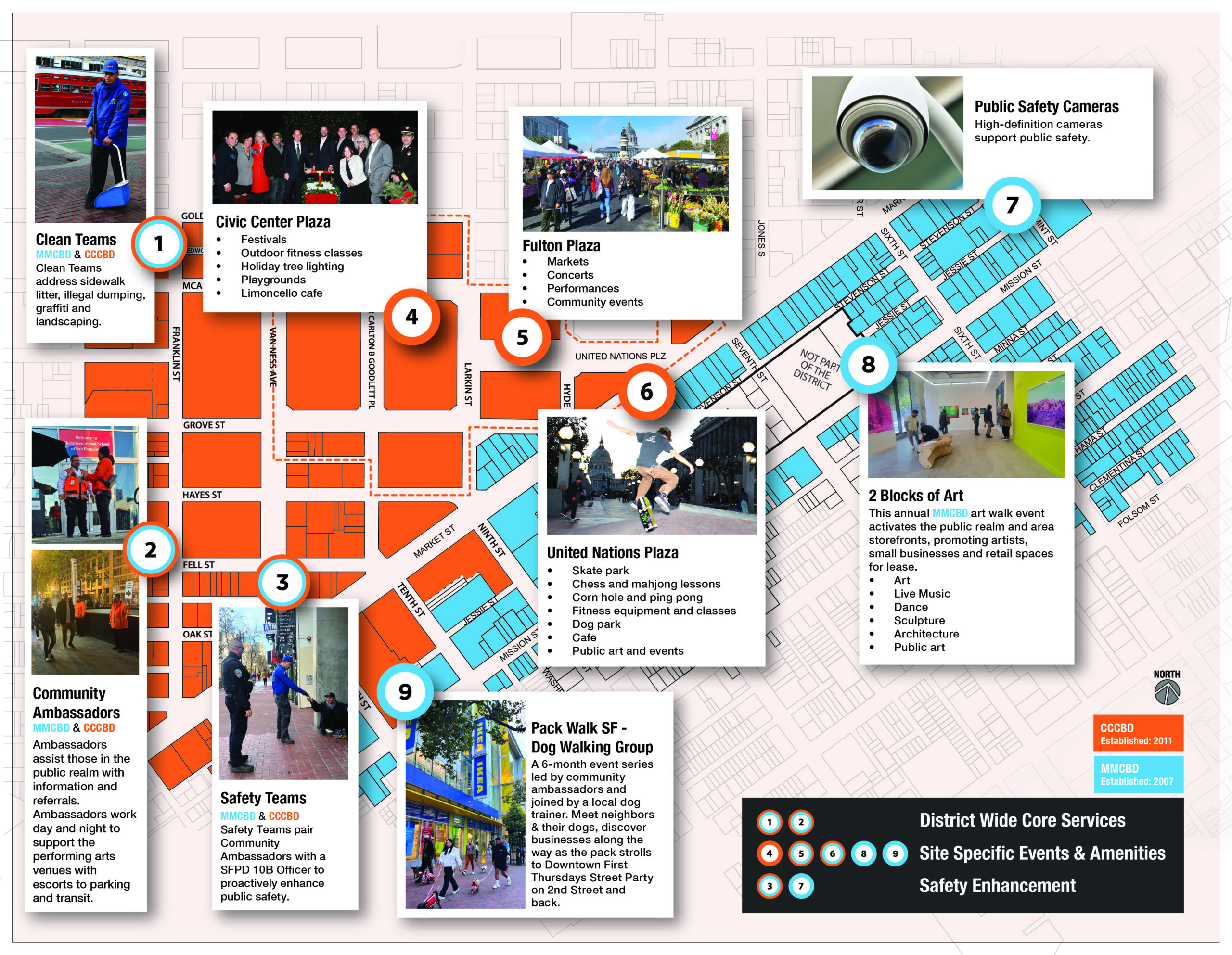 map detailing sponsorship options for Mid Market CBD.